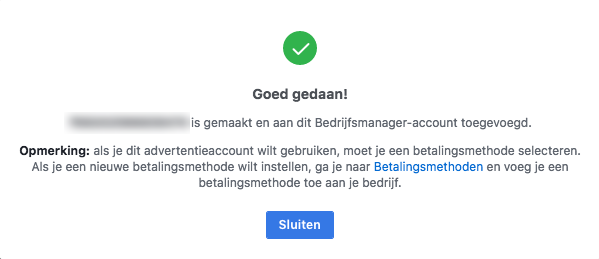 Een advertentieaccount aanmaken in facebook Business manager