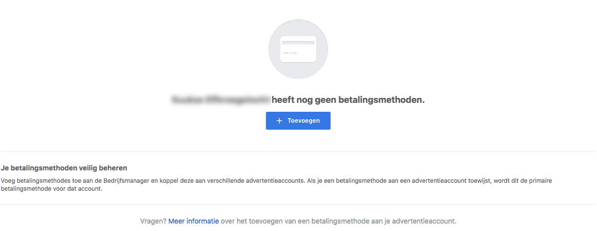 Een advertentieaccount aanmaken in facebook business manager