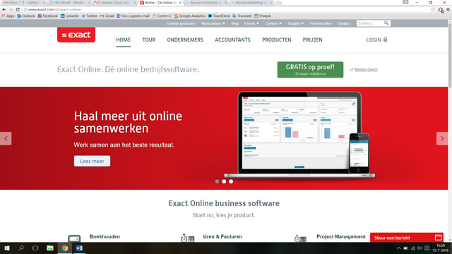 Exactonline website