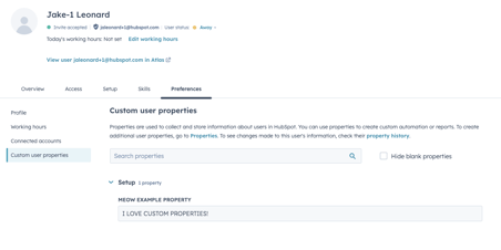 Update_User property HubSpot